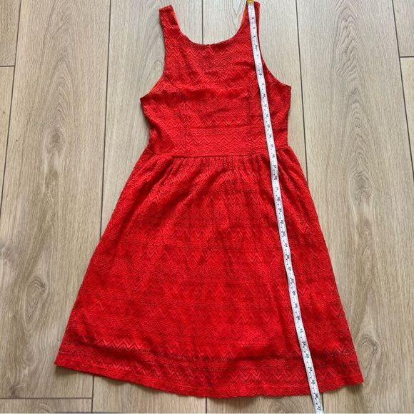Everly Red Lace Overlay Dress Red Sleeveless Size Small - Picture 5 of 12